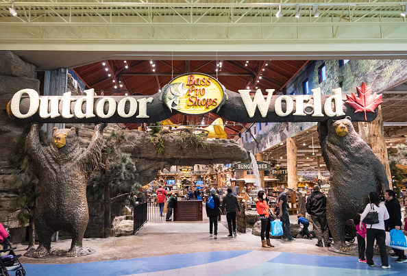 Bass Pro Shop Outdoor World: Entrance, shops are a