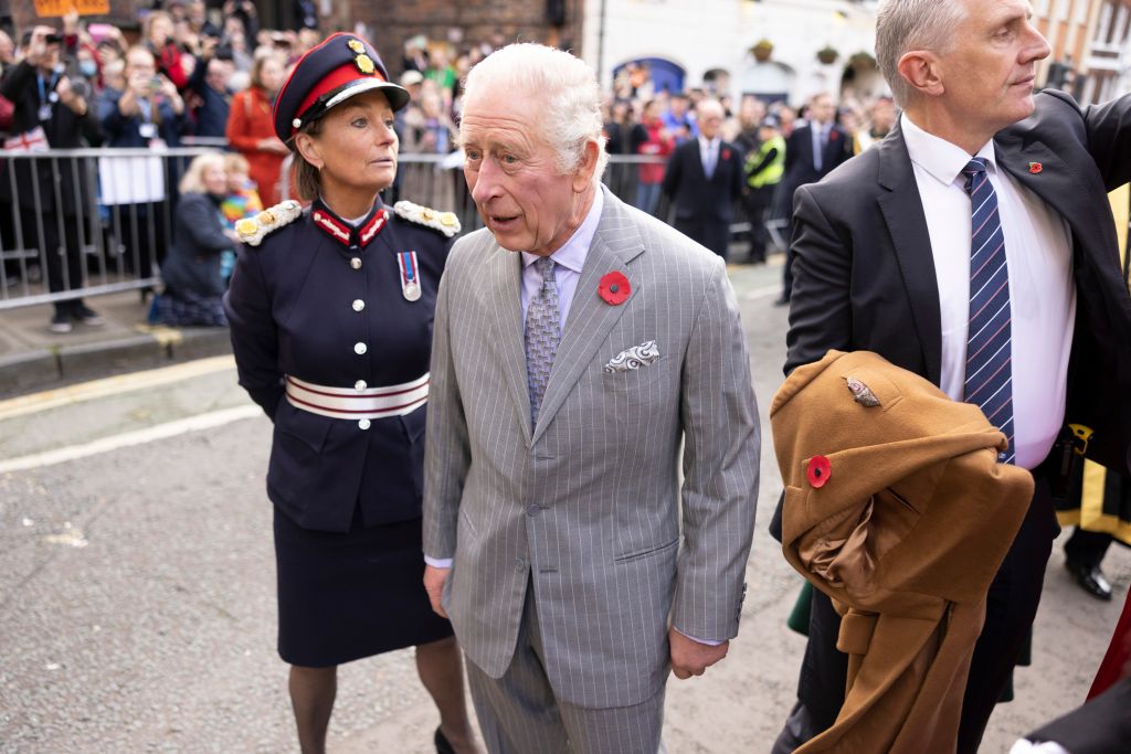 Man arrested after eggs thrown at King Charles III