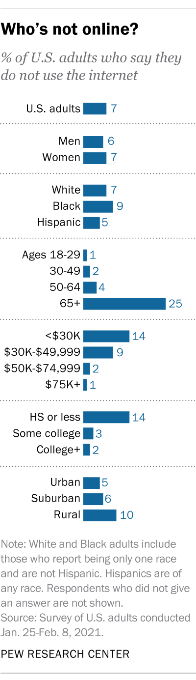 7% of Americans don't use the internet.