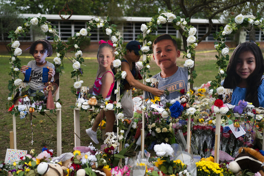 Respects paid to victims of Robb Elementary School shooting