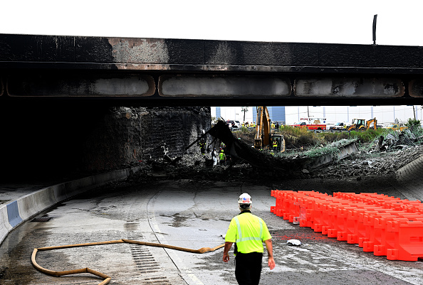 Section Of I-95 In Philadelphia Collapses After Tanker Fire