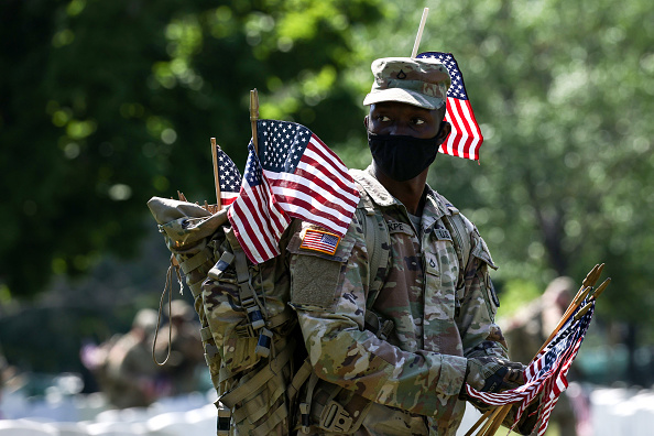 Arlington Cemetery flags