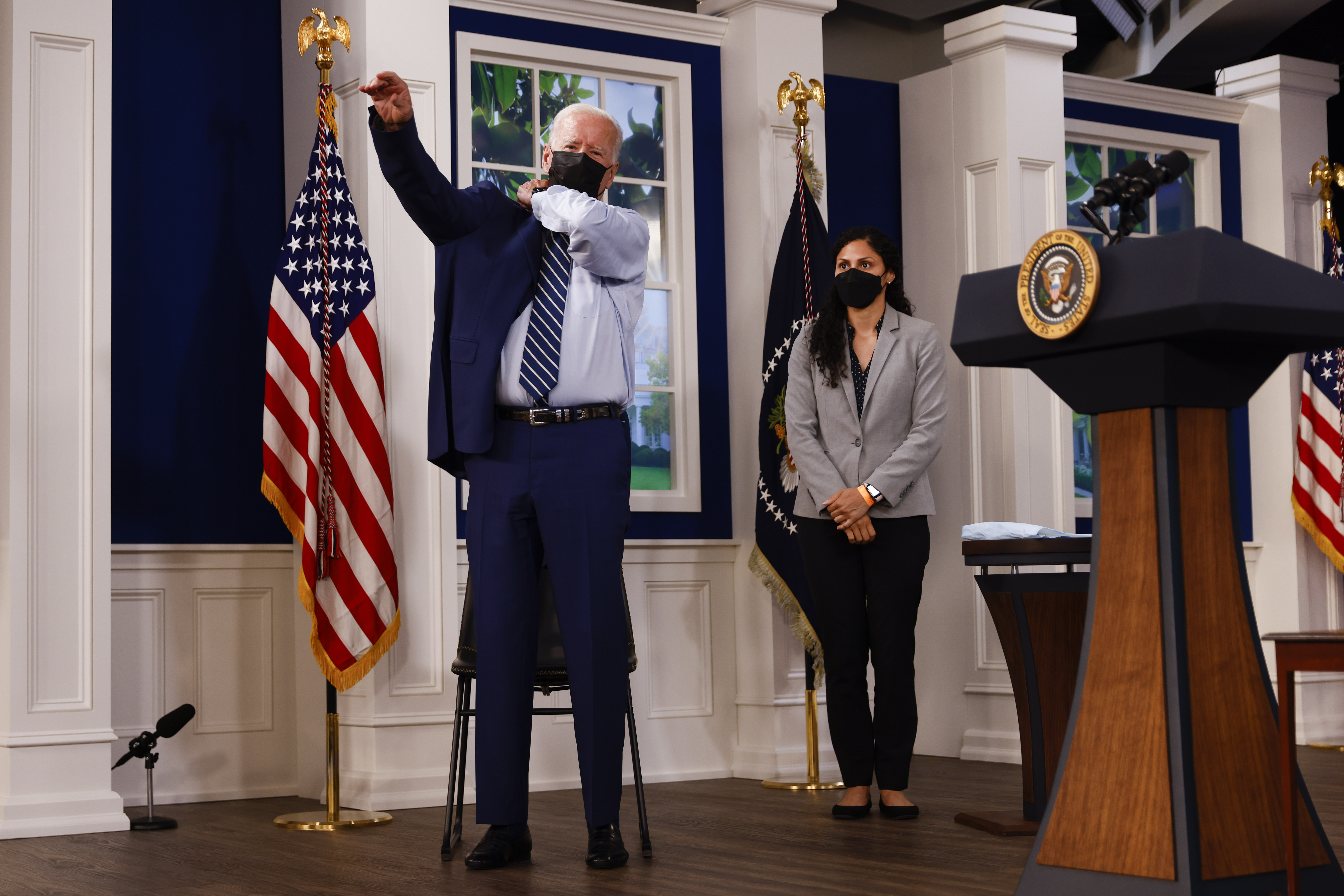 Photos: President Joe Biden gets COVID-19 vaccine booster shot