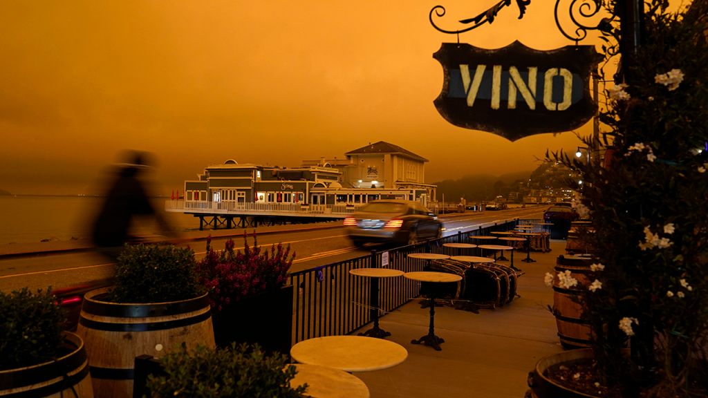 Smoke from wildfires turn skies orange over San Francisco, Bay Area