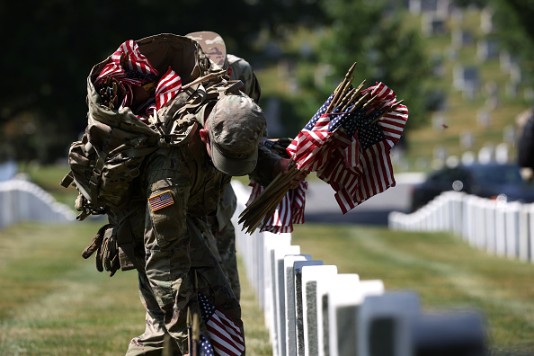 Arlington Cemetery flags