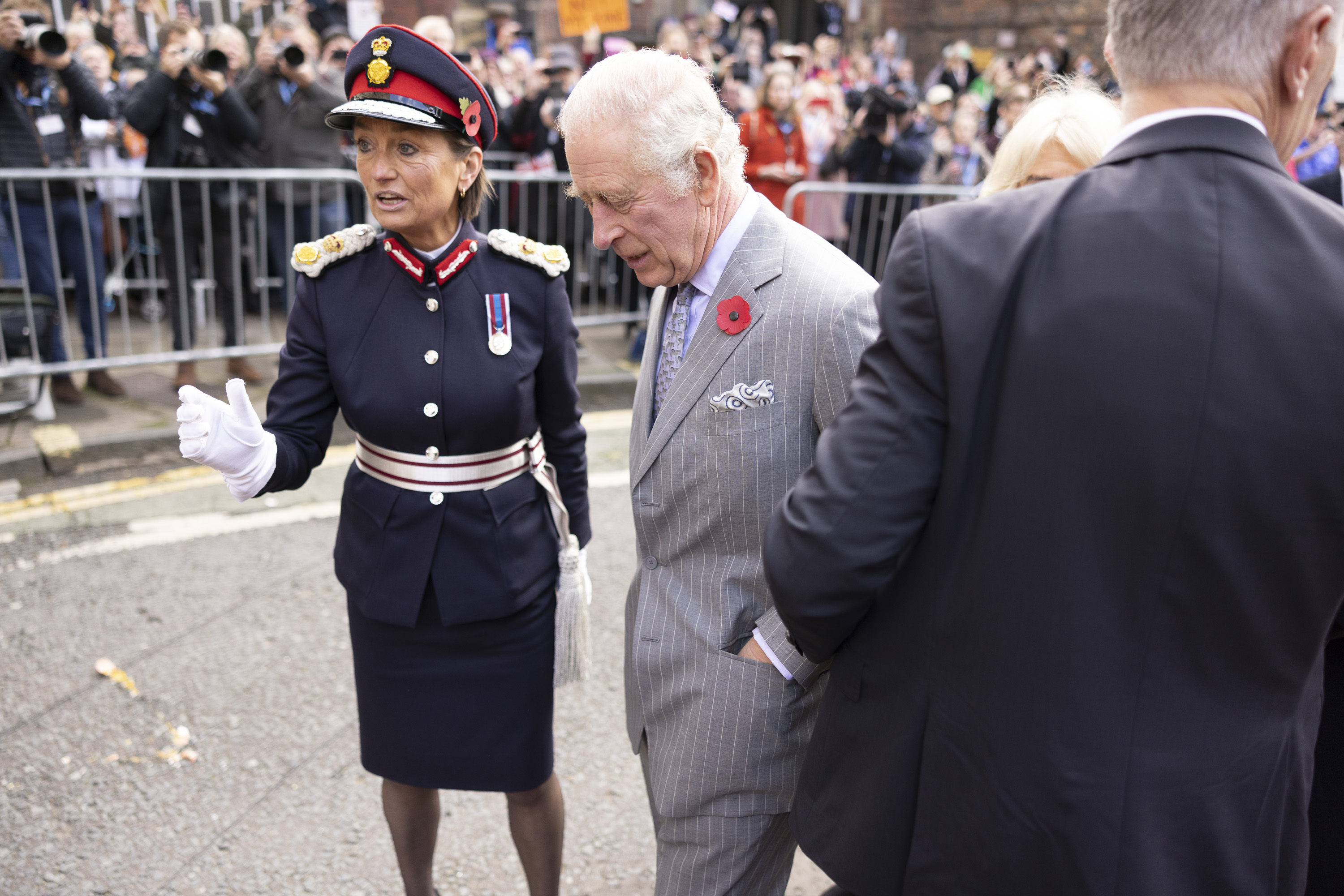 Man arrested after eggs thrown at King Charles III