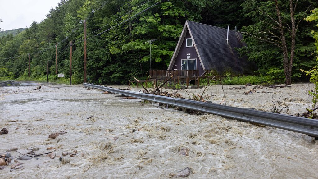 Catastrophic flooding swamps Vermont