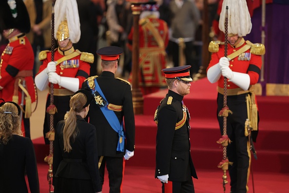 William, Harry, cousins stand vigil by Queen Elizabeth II's coffin