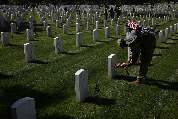 Arlington Cemetery flags