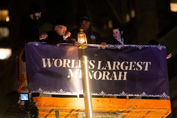 Photos: 'World's largest menorah' lit for Hanukkah 2021