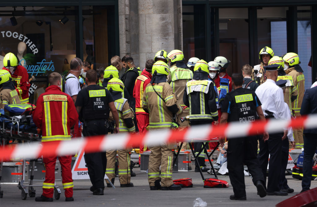 Photos: Car strikes pedestrians in Berlin shopping district