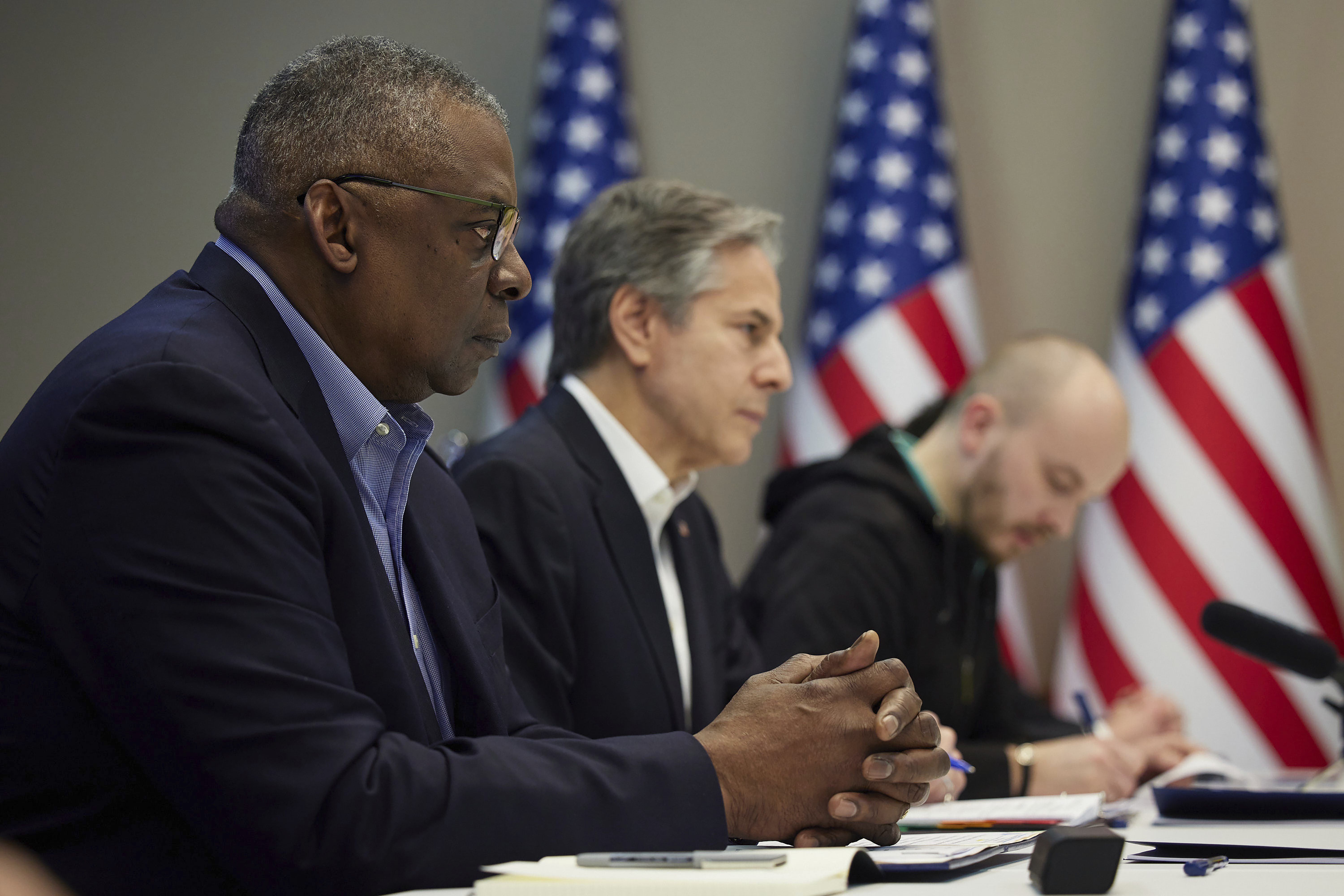 Photos: Top US officials meet Ukrainian president in Kyiv