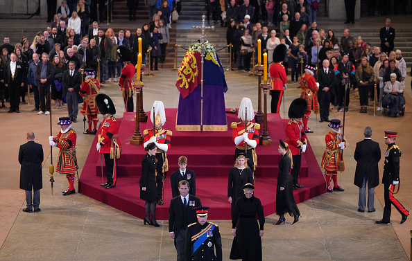 William, Harry, cousins stand vigil by Queen Elizabeth II's coffin