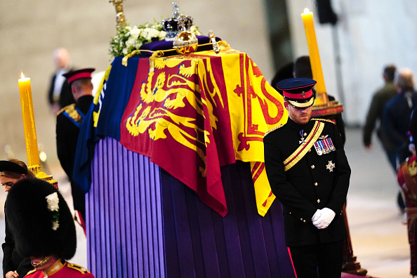 William, Harry, cousins stand vigil by Queen Elizabeth II's coffin