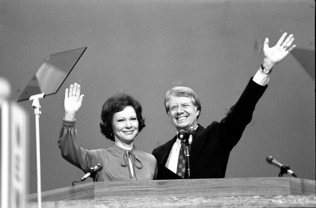 Jimmy Carter and Rosalynn Carter in 1976