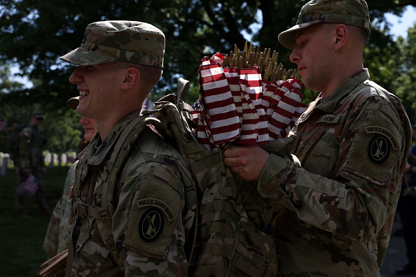 Arlington Cemetery flags