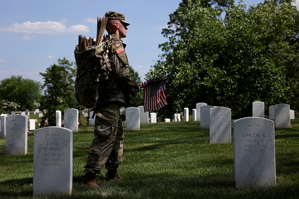 Arlington Cemetery flags