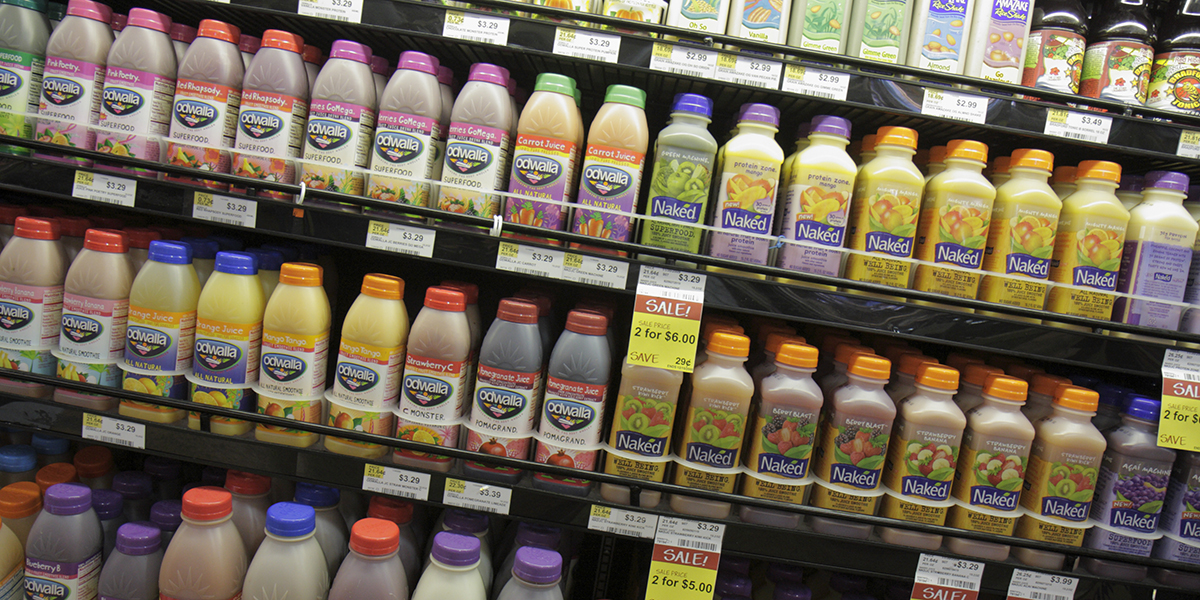 Bottles of Odwalla