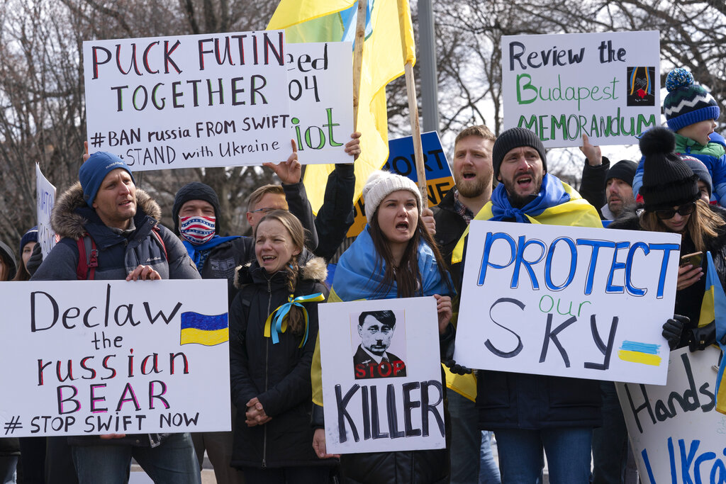 Invasion of Ukraine protested across the globe