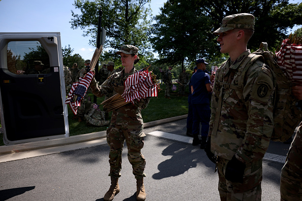 Arlington Cemetery flags
