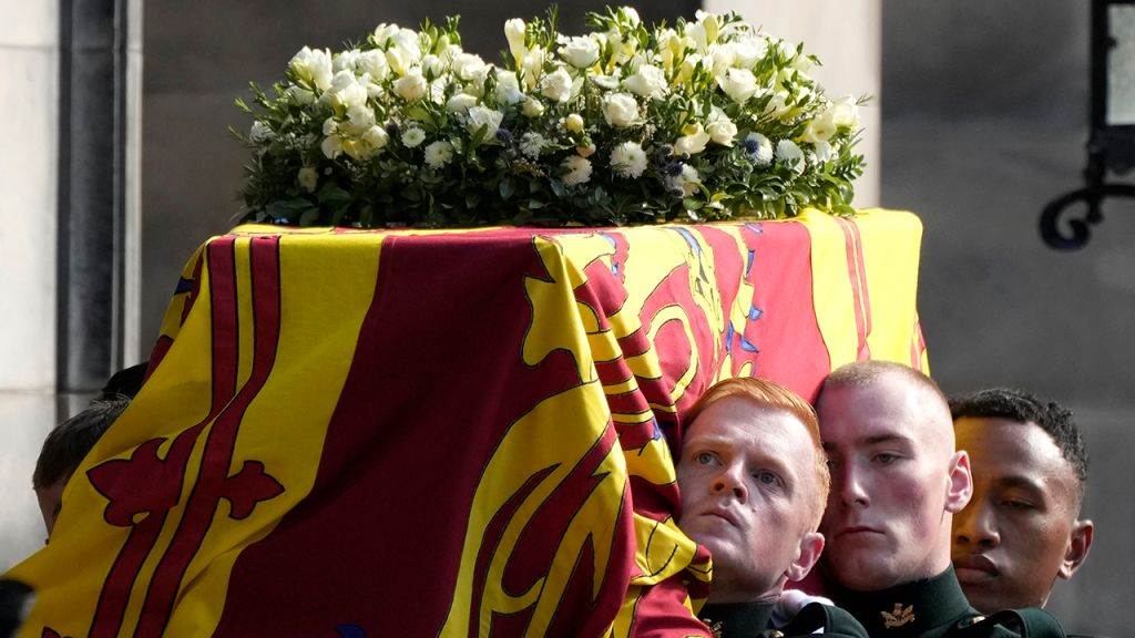 Crowds watch procession for Queen Elizabeth II's coffin in Scotland