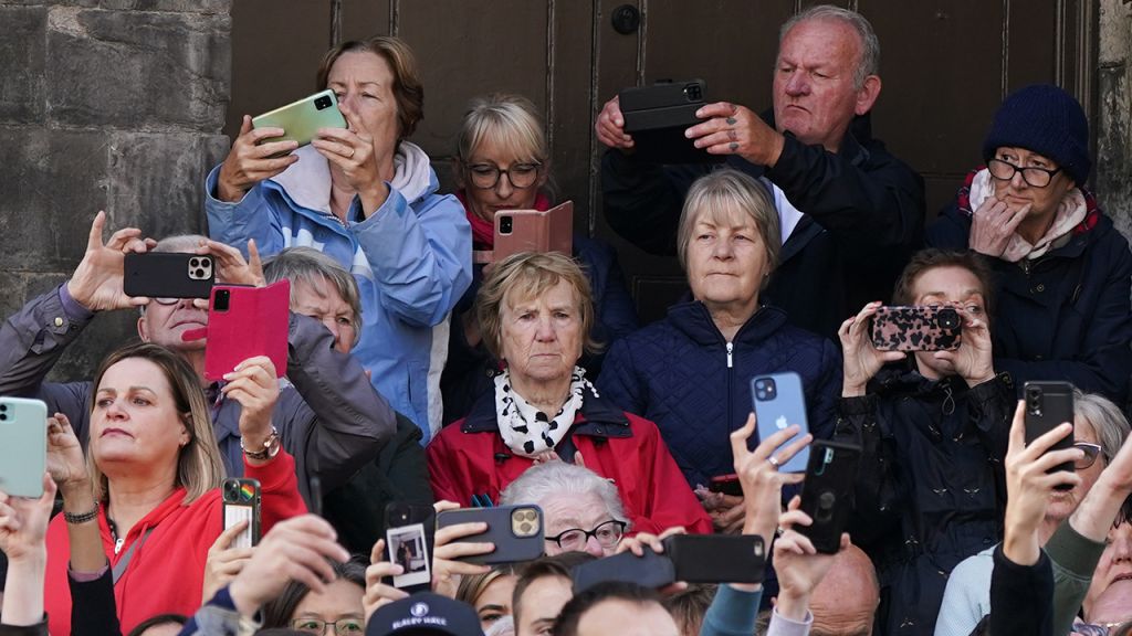 Crowds watch procession for Queen Elizabeth II's coffin in Scotland