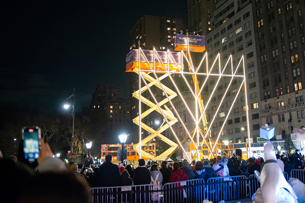 Photos: 'World's largest menorah' lit for Hanukkah 2021