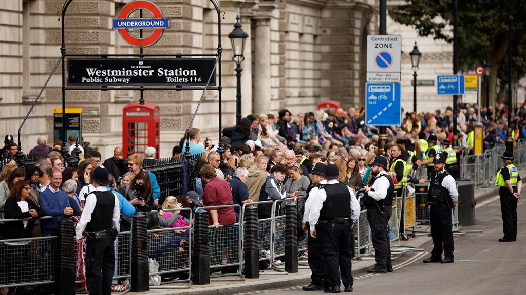 Photos: Crowds gather ahead of Queen Elizabeth II's coffin procession