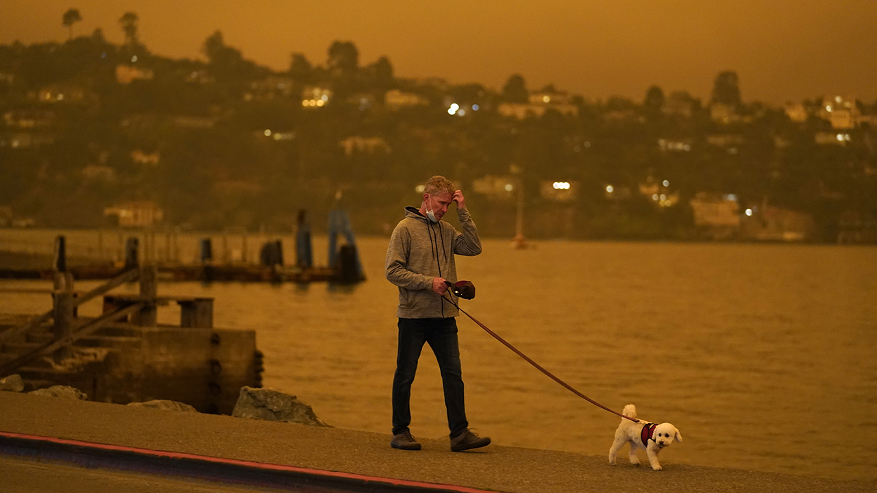 Smoke from wildfires turn skies orange over San Francisco, Bay Area