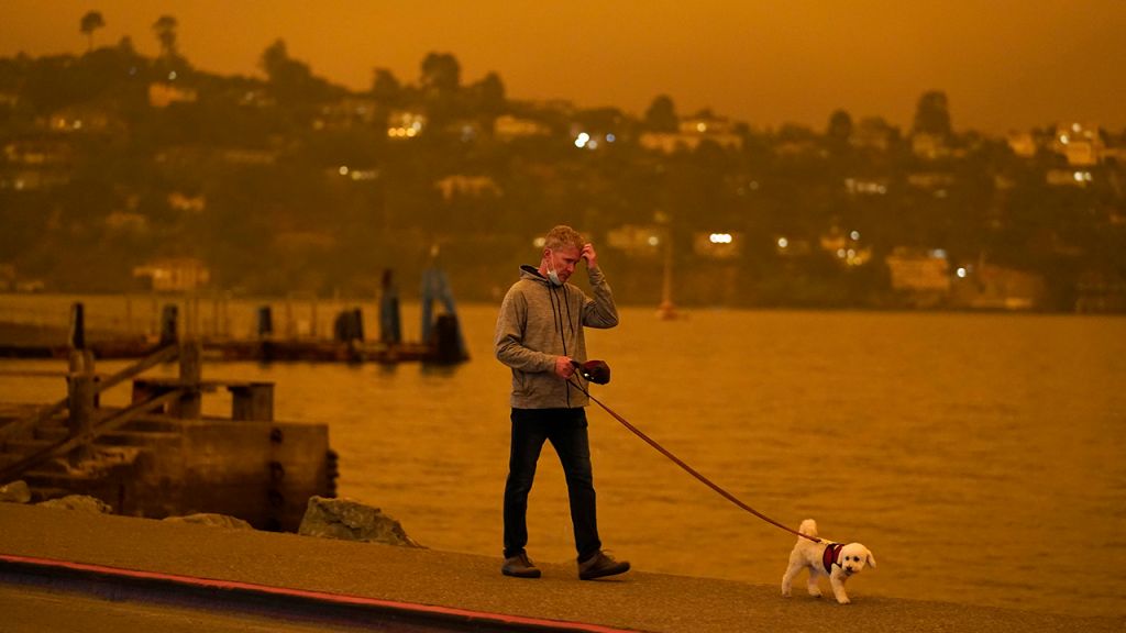 Smoke from wildfires turn skies orange over San Francisco, Bay Area