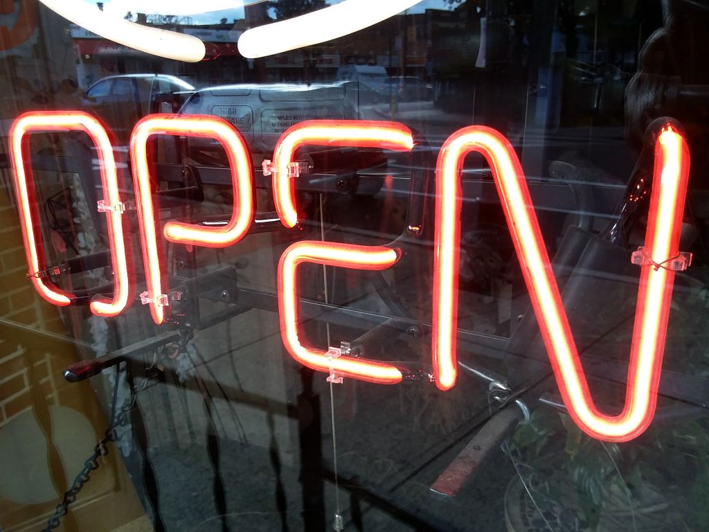 Open sign