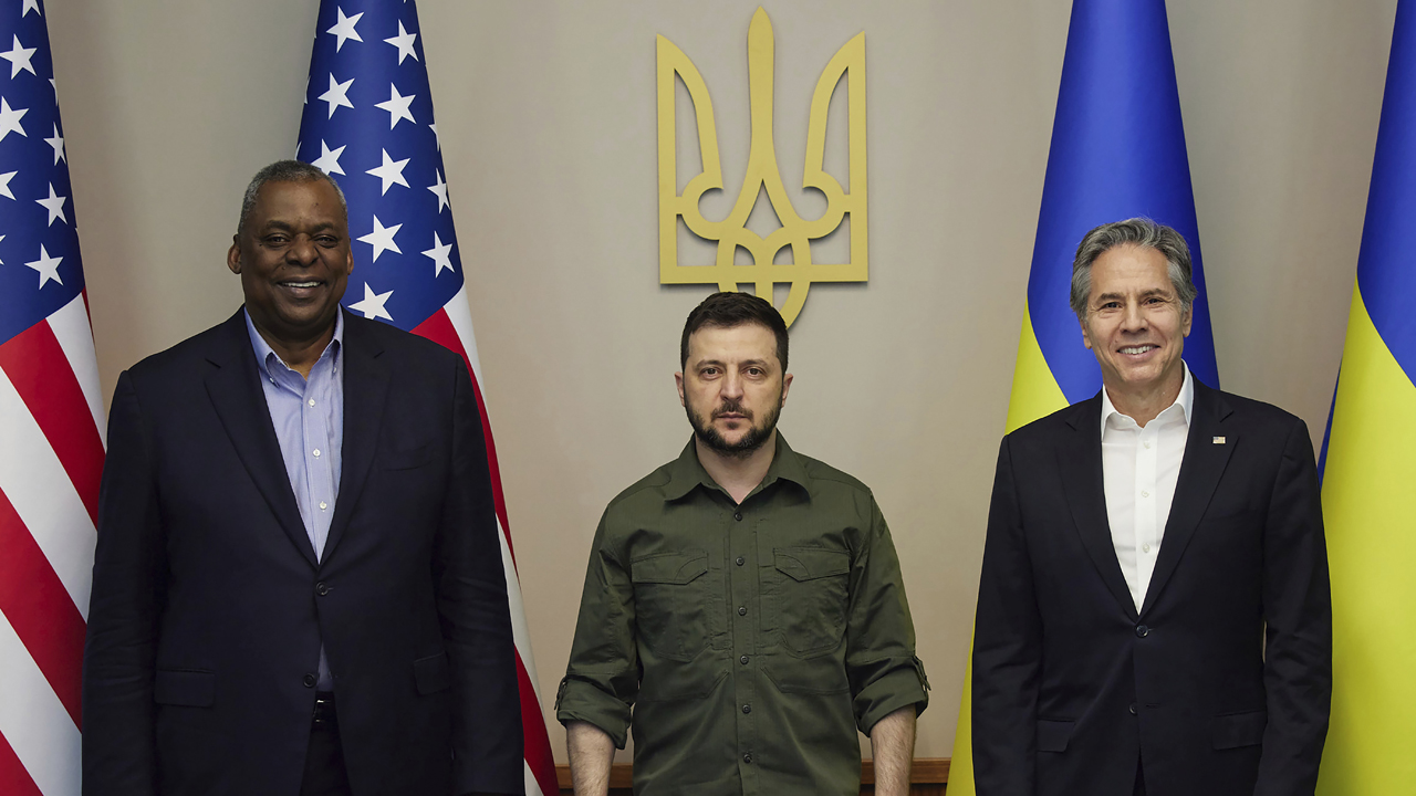 Photos: Top US officials meet Ukrainian president in Kyiv