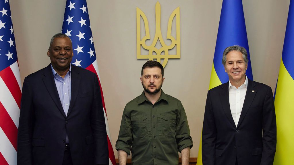 Photos: Top US officials meet Ukrainian president in Kyiv