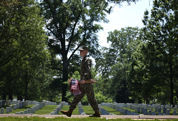 Arlington Cemetery flags