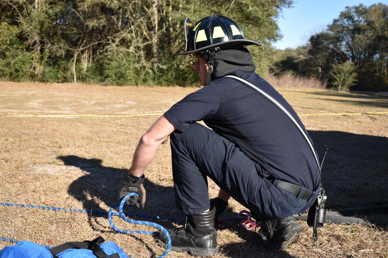 Photos: Florida firefighters rescue dog trapped down 15-foot hole