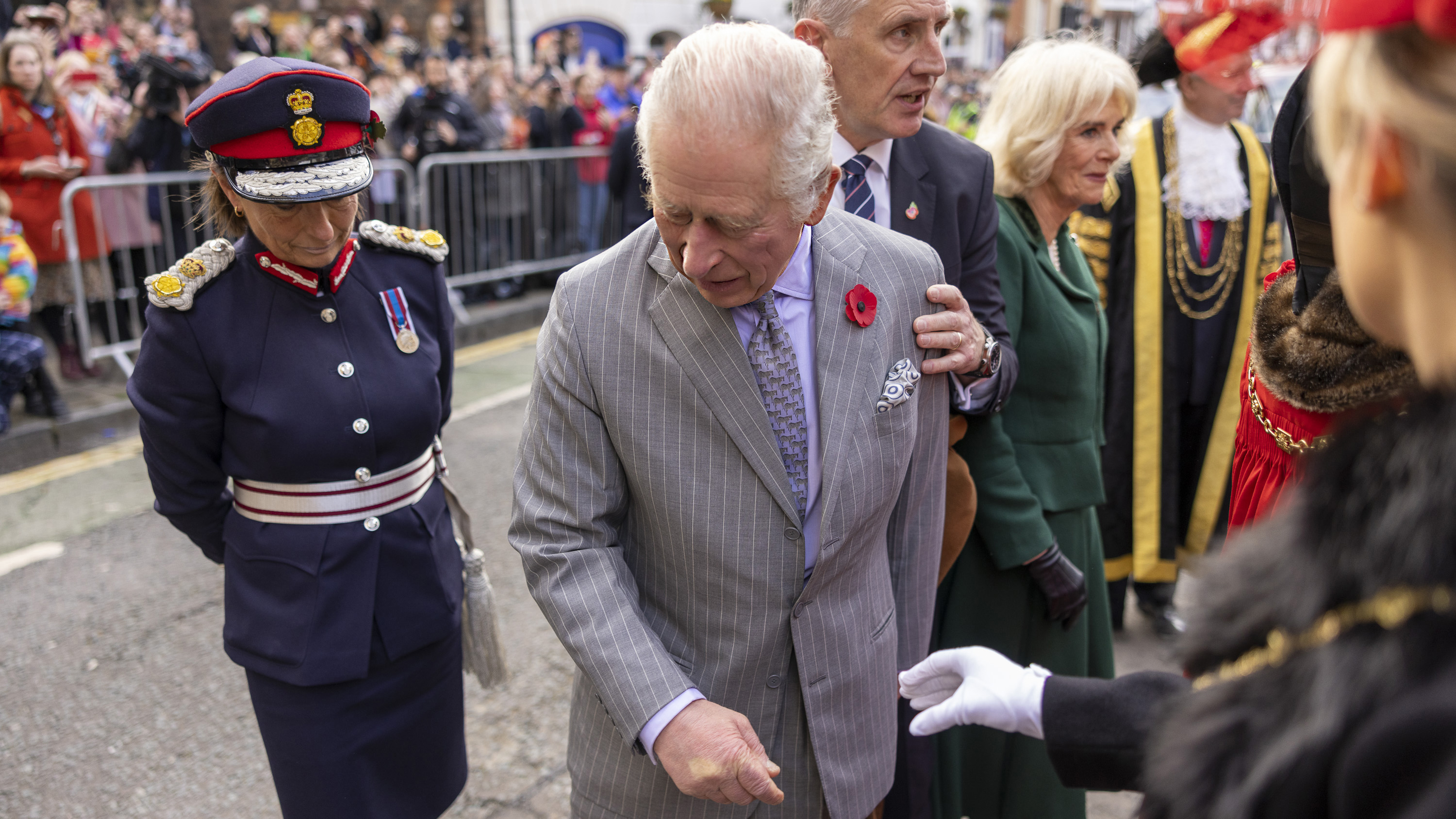 Man arrested after eggs thrown at King Charles III