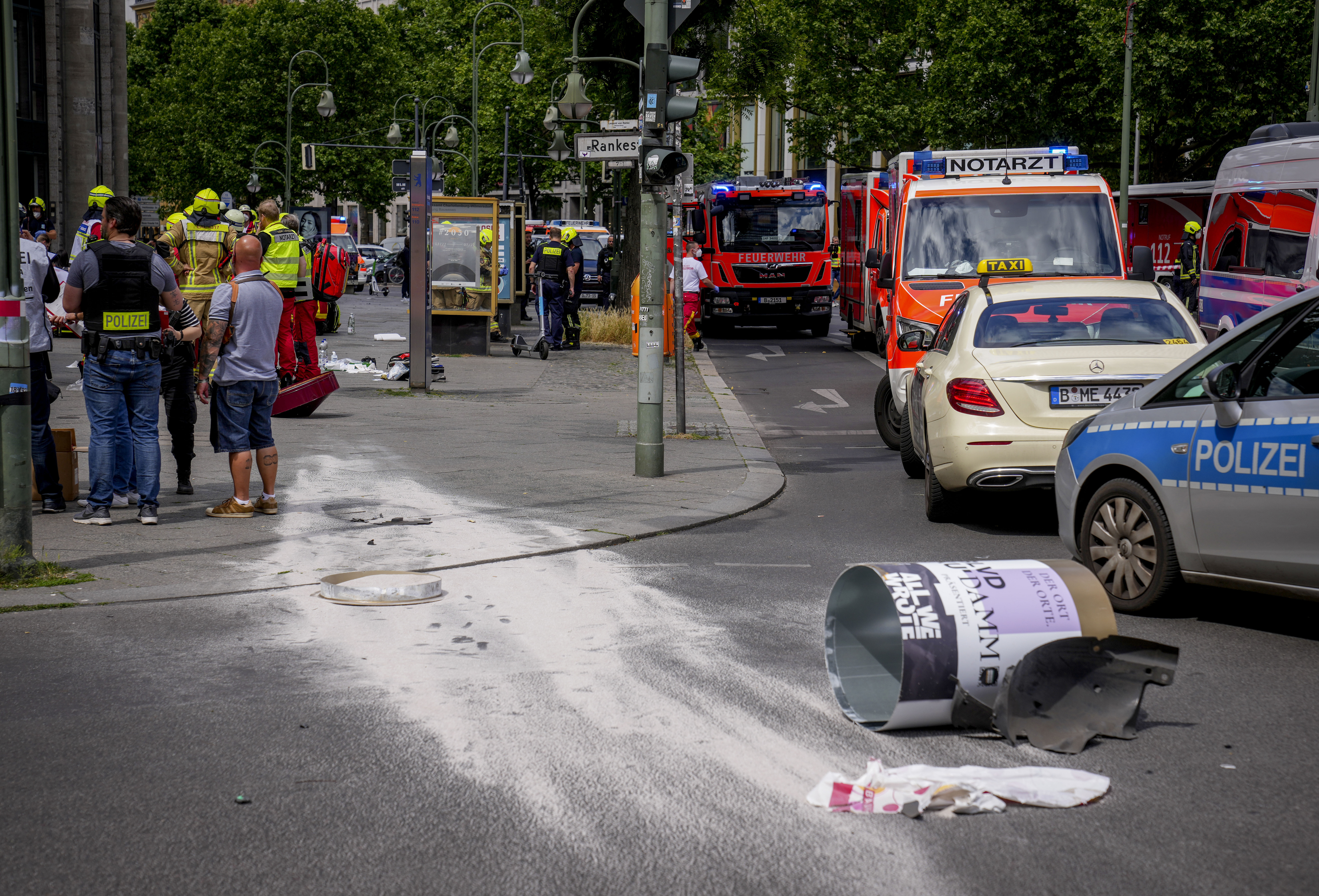 Photos: Car strikes pedestrians in Berlin shopping district