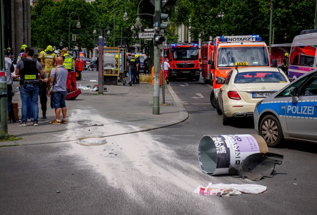 Photos: Car strikes pedestrians in Berlin shopping district