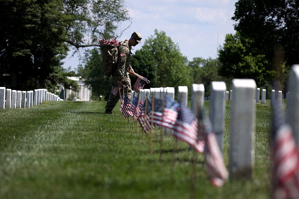 Arlington Cemetery flags