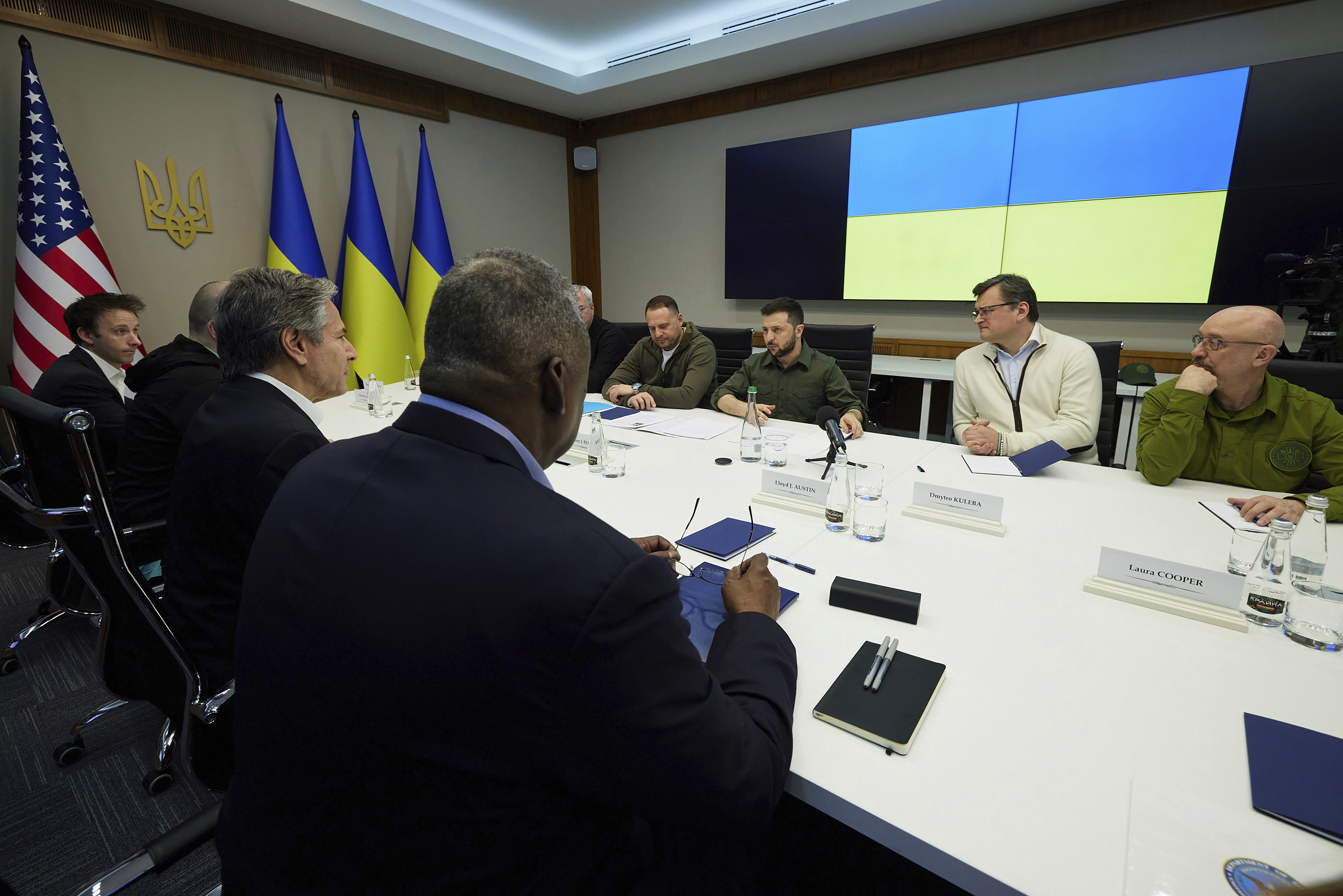 Photos: Top US officials meet Ukrainian president in Kyiv