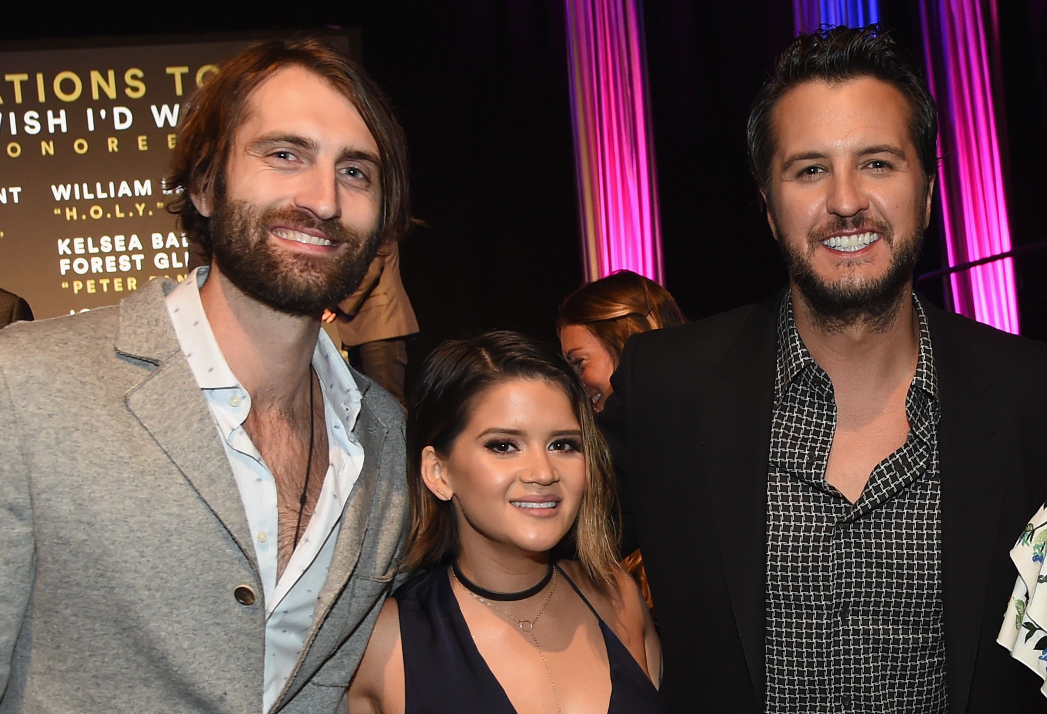Ryan Hurd, Maren Morris, Luke Bryan at 2017 Nashville Songwriters Hall Of Fame Awards