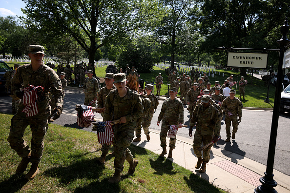 Arlington Cemetery flags