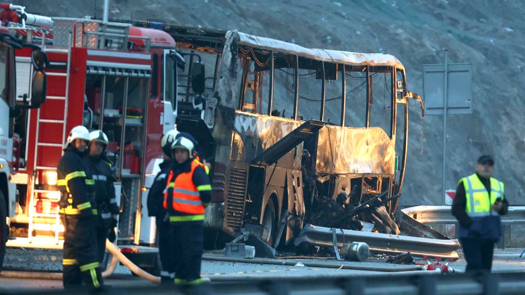 Photos: Bulgaria bus crash, fire leave dozens dead