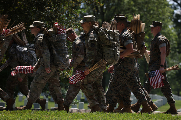 Arlington Cemetery flags