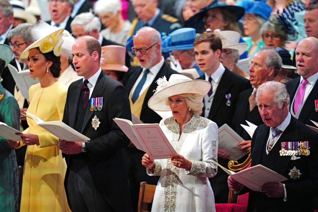 Photos: British royals, minus Queen Elizabeth, attend Platinum Jubilee church service