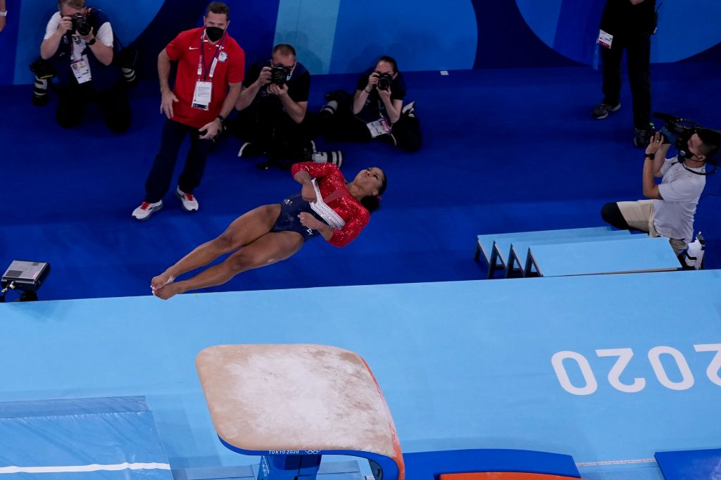US women compete in gymnastics team final