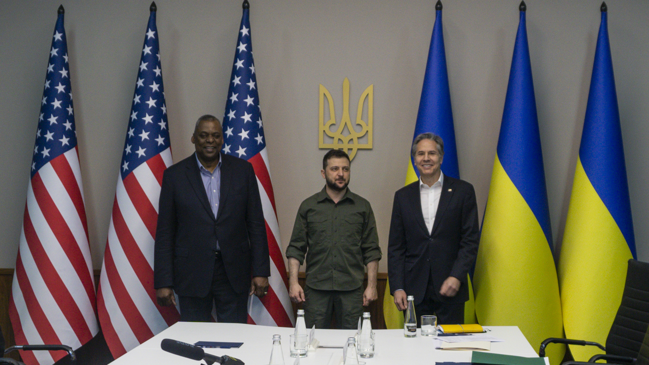 Photos: Top US officials meet Ukrainian president in Kyiv