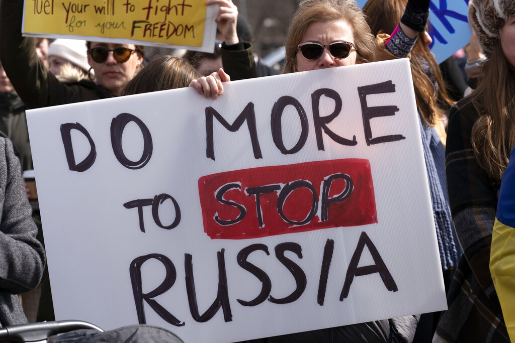 Invasion of Ukraine protested across the globe