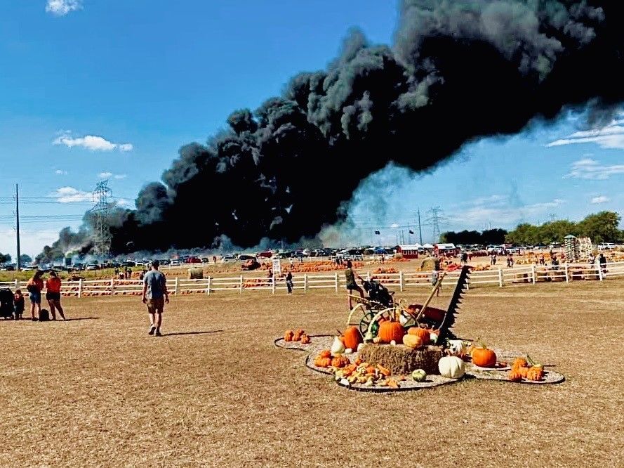73 cars destroyed by fire, explosions at pumpkin patch