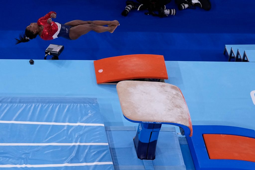 US women compete in gymnastics team final